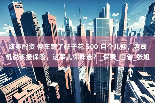 炫多配资 停车蹭了柱子花 500 自个儿修，老司机说该报保险，这事儿你咋选？_保费_白省_张姐