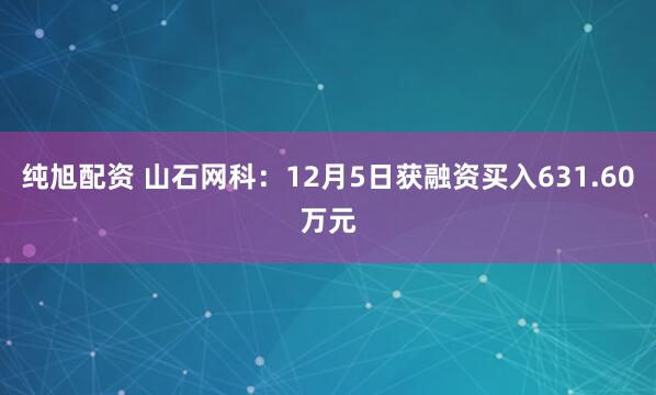 纯旭配资 山石网科：12月5日获融资买入631.60万元